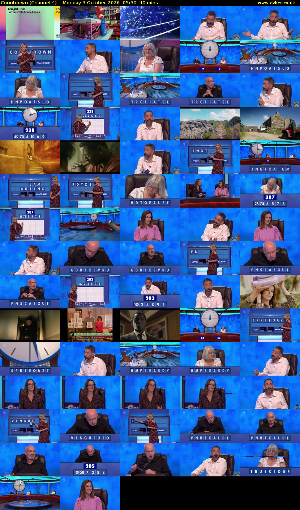 Countdown (Channel 4) Monday 5 October 2026 05:50 - 06:30