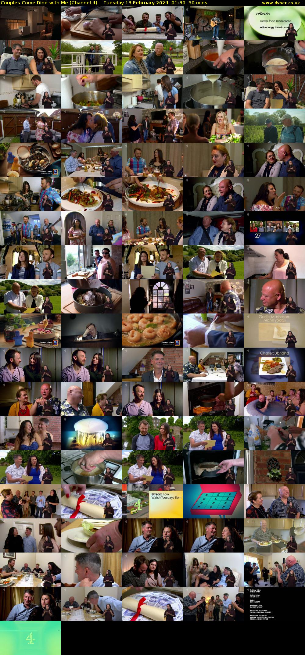 Couples Come Dine with Me (Channel 4) Tuesday 13 February 2024 01:30 - 02:20