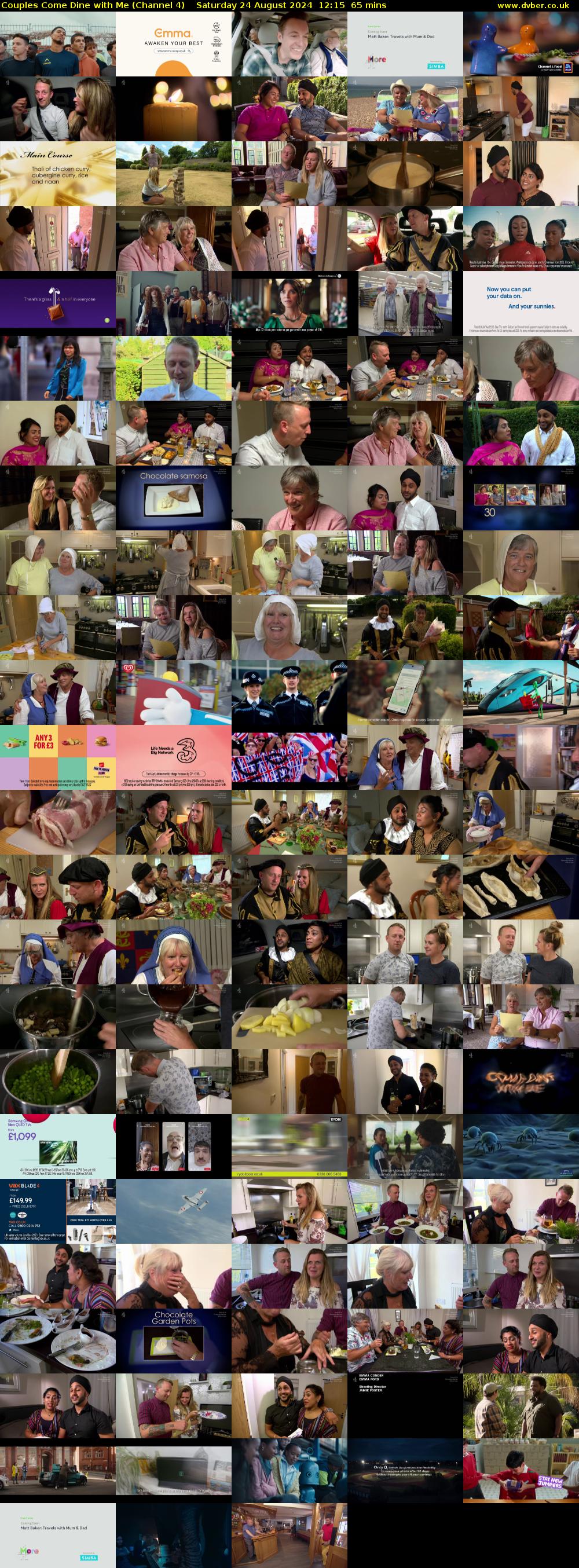 Couples Come Dine with Me (Channel 4) Saturday 24 August 2024 12:15 - 13:20