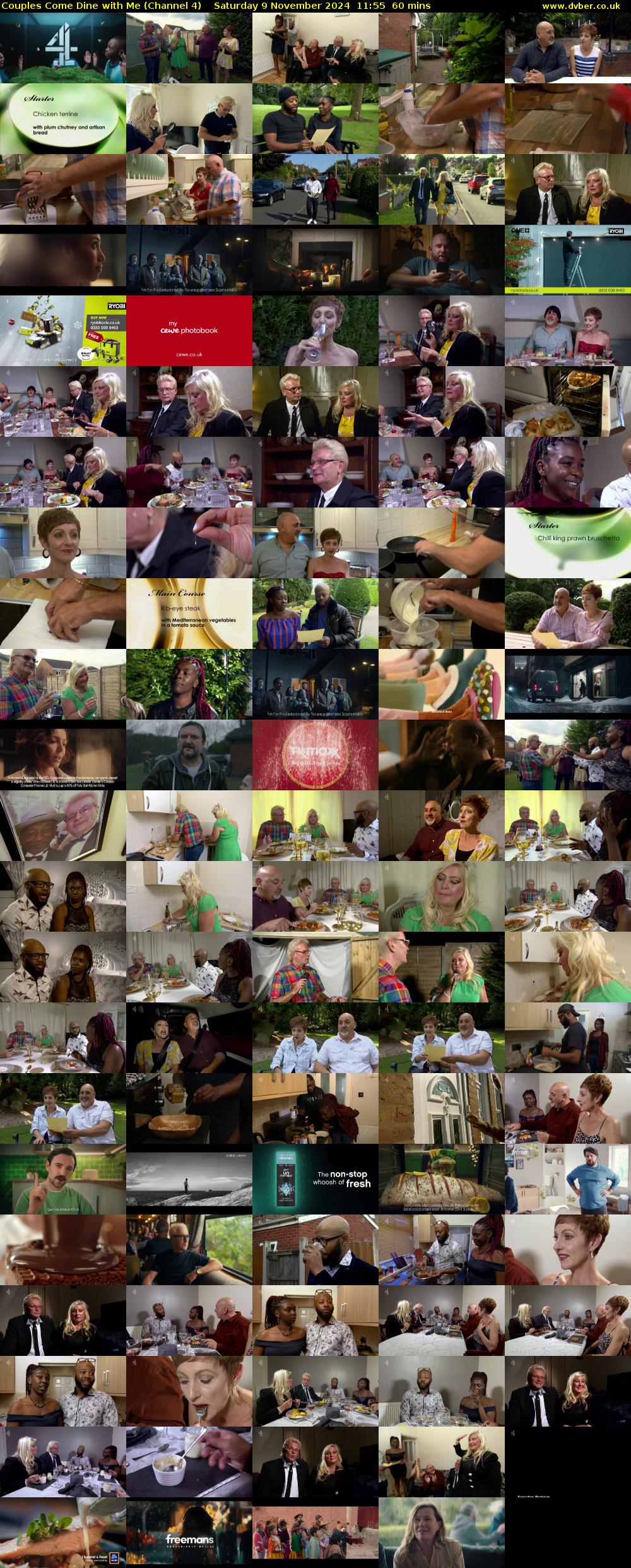 Couples Come Dine with Me (Channel 4) Saturday 9 November 2024 11:55 - 12:55