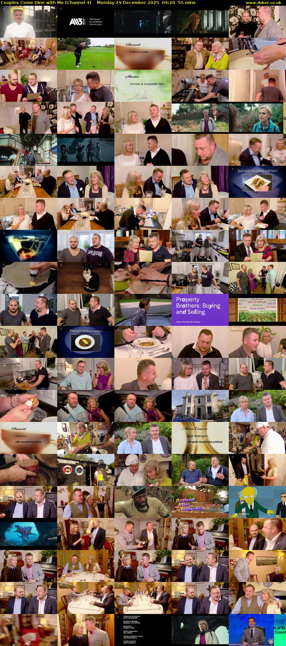 Couples Come Dine with Me (Channel 4) Monday 29 December 2025 04:20 - 05:15