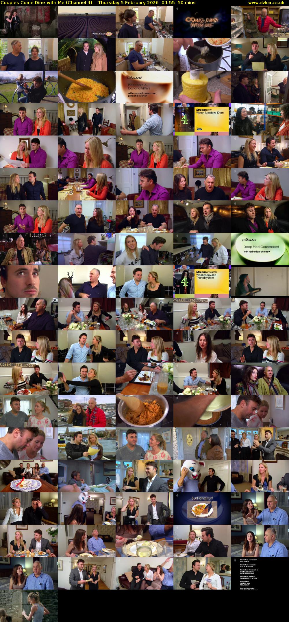 Couples Come Dine with Me (Channel 4) Thursday 5 February 2026 04:55 - 05:45