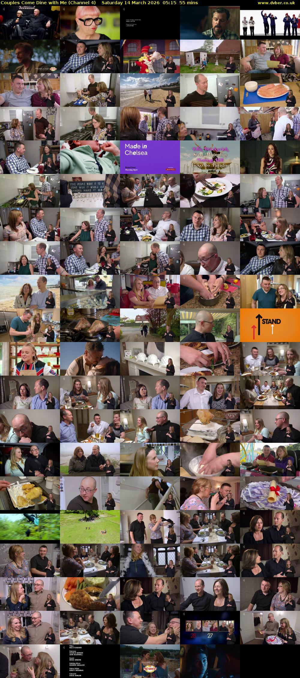 Couples Come Dine with Me (Channel 4) Saturday 14 March 2026 05:15 - 06:10