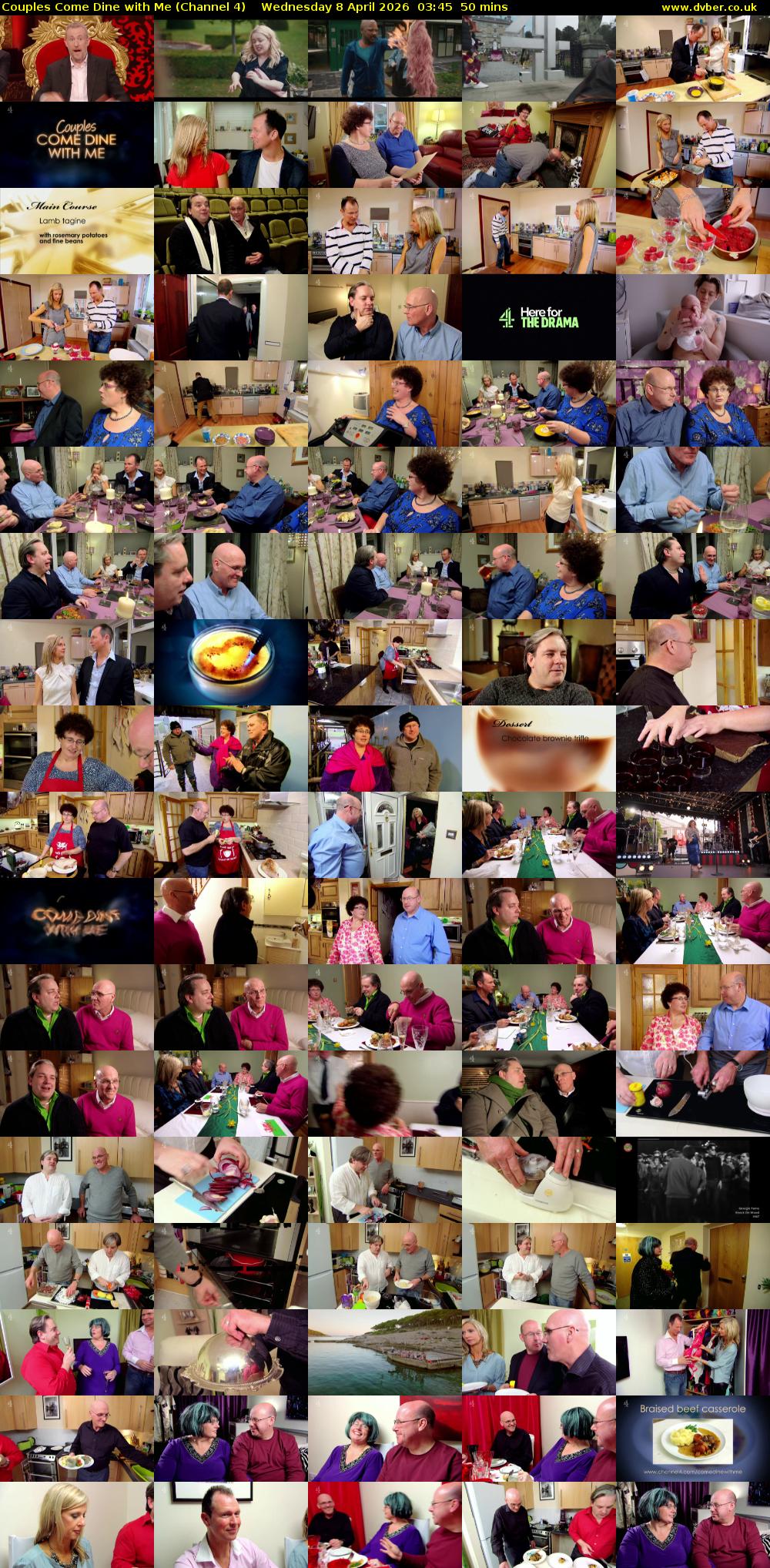 Couples Come Dine with Me (Channel 4) Wednesday 8 April 2026 03:45 - 04:35