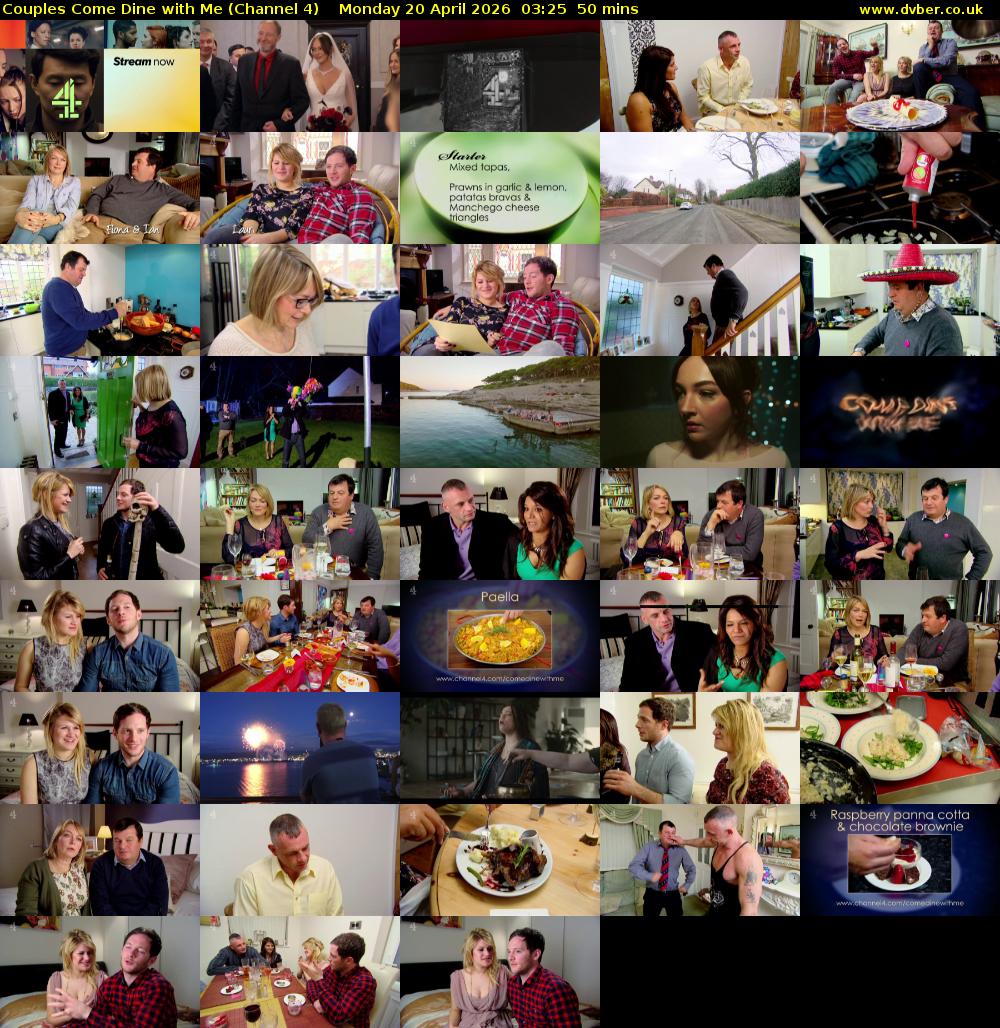 Couples Come Dine with Me (Channel 4) Monday 20 April 2026 03:25 - 04:15