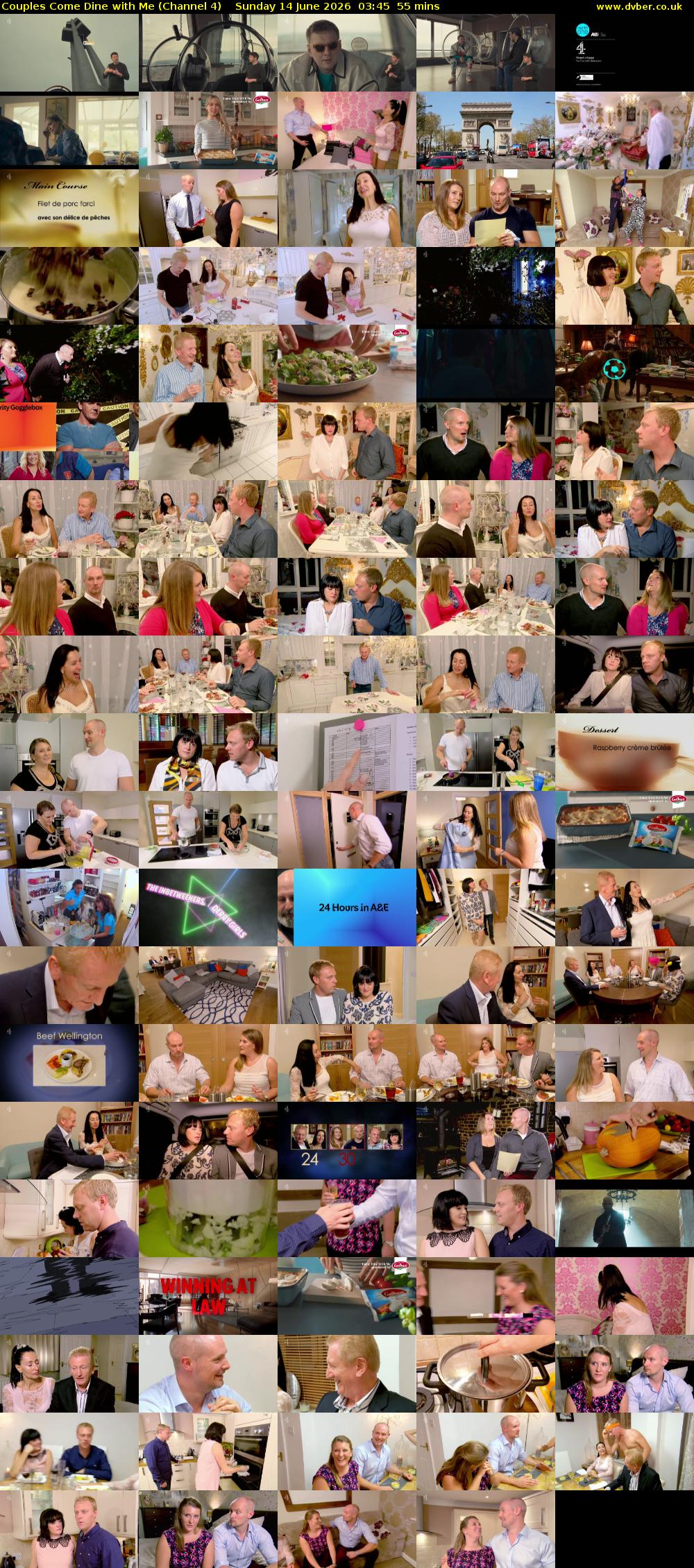 Couples Come Dine with Me (Channel 4) Sunday 14 June 2026 03:45 - 04:40