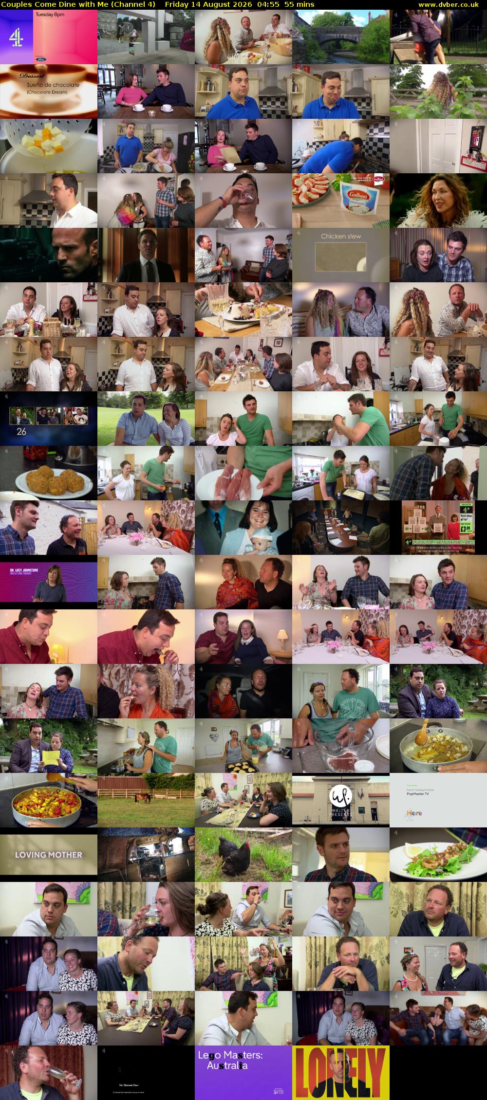 Couples Come Dine with Me (Channel 4) Friday 14 August 2026 04:55 - 05:50