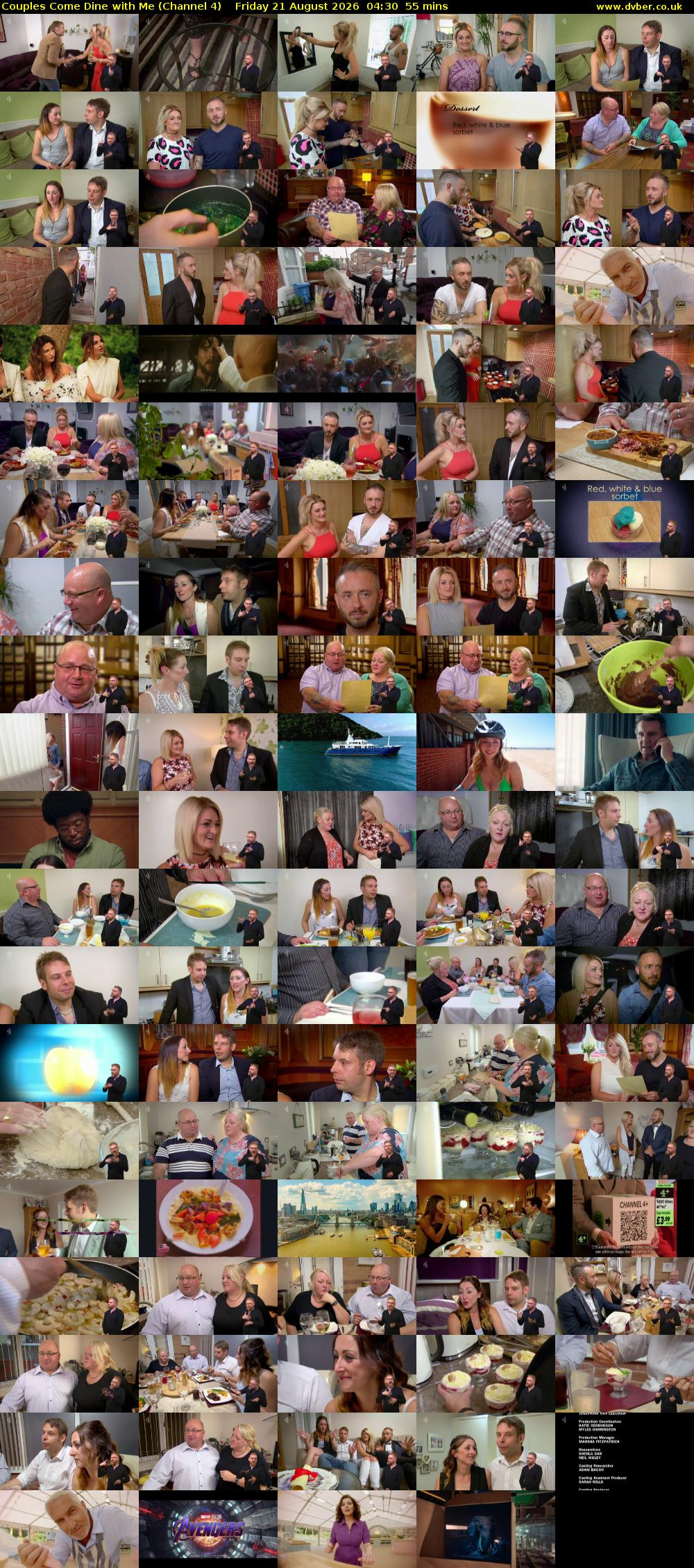 Couples Come Dine with Me (Channel 4) Friday 21 August 2026 04:30 - 05:25