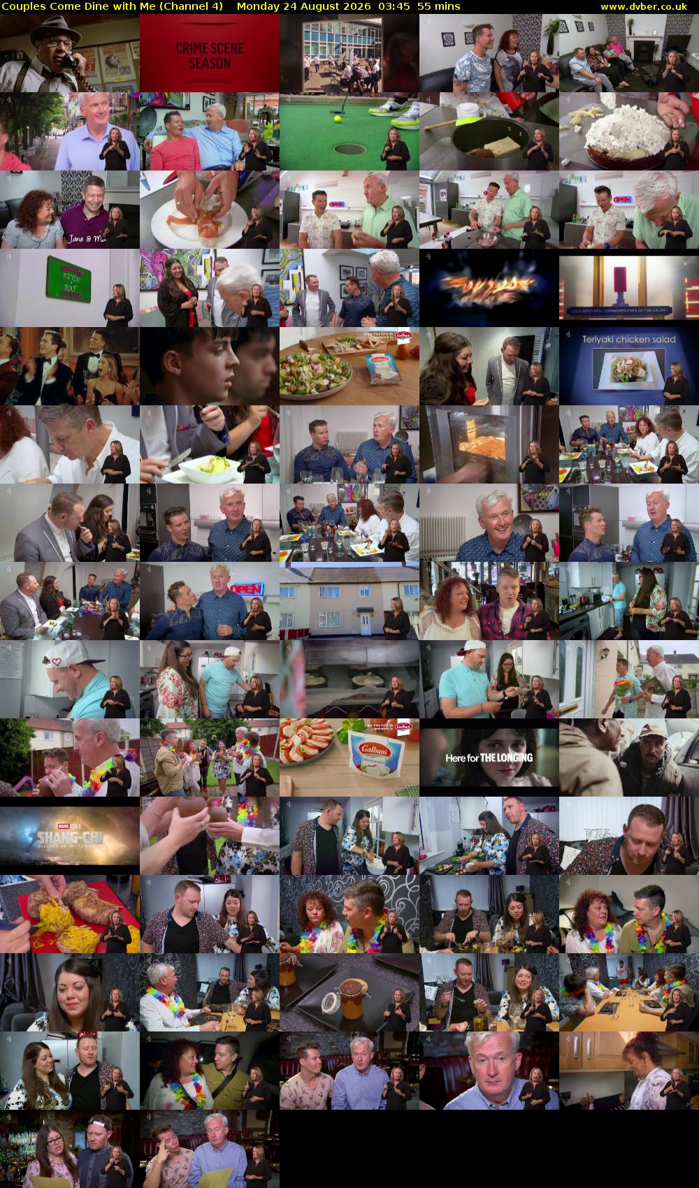 Couples Come Dine with Me (Channel 4) Monday 24 August 2026 03:45 - 04:40
