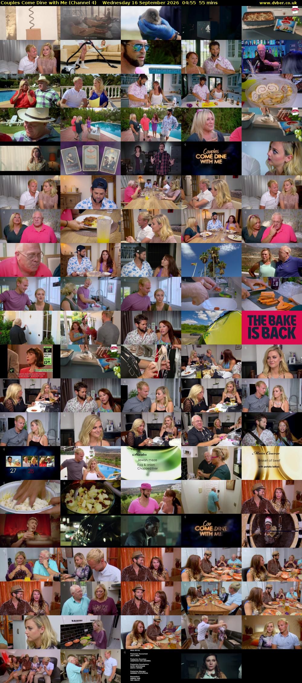 Couples Come Dine with Me (Channel 4) Wednesday 16 September 2026 04:55 - 05:50
