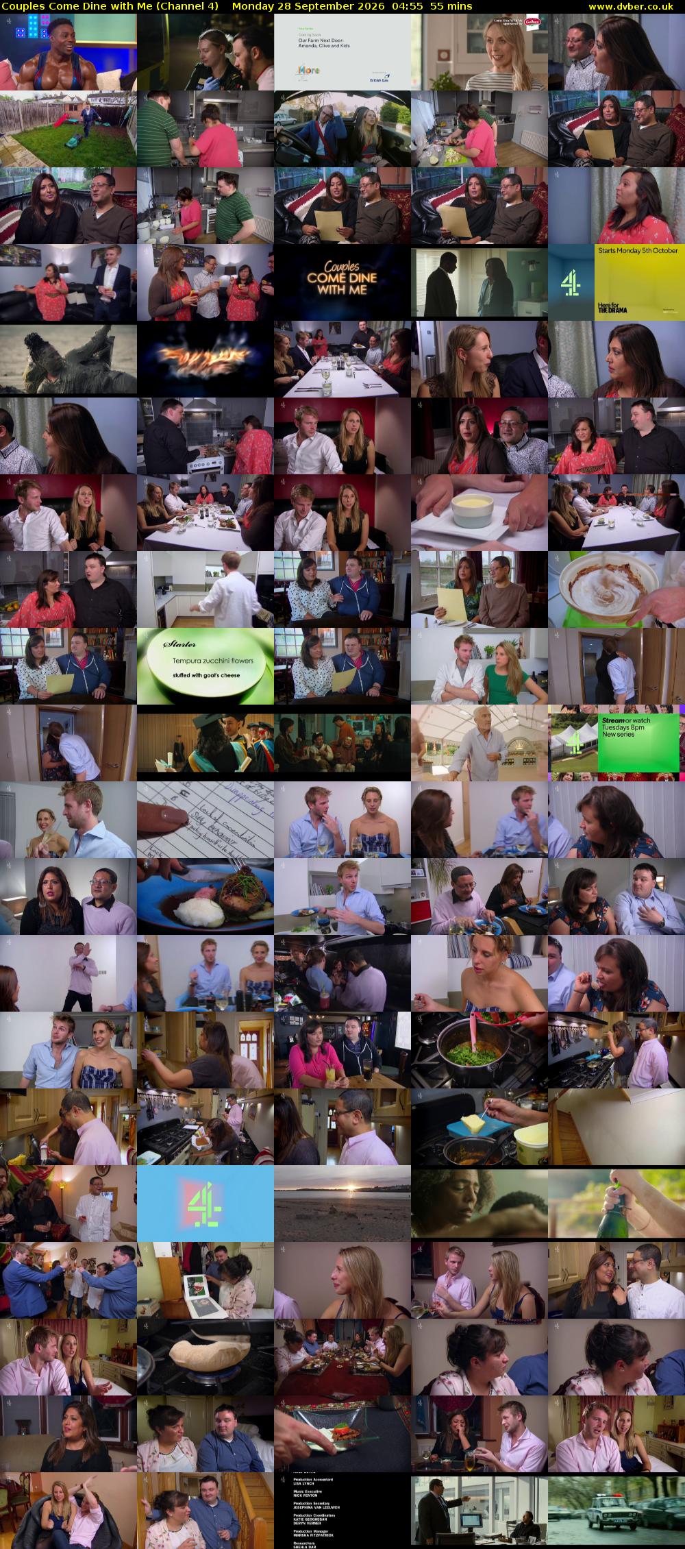 Couples Come Dine with Me (Channel 4) Monday 28 September 2026 04:55 - 05:50