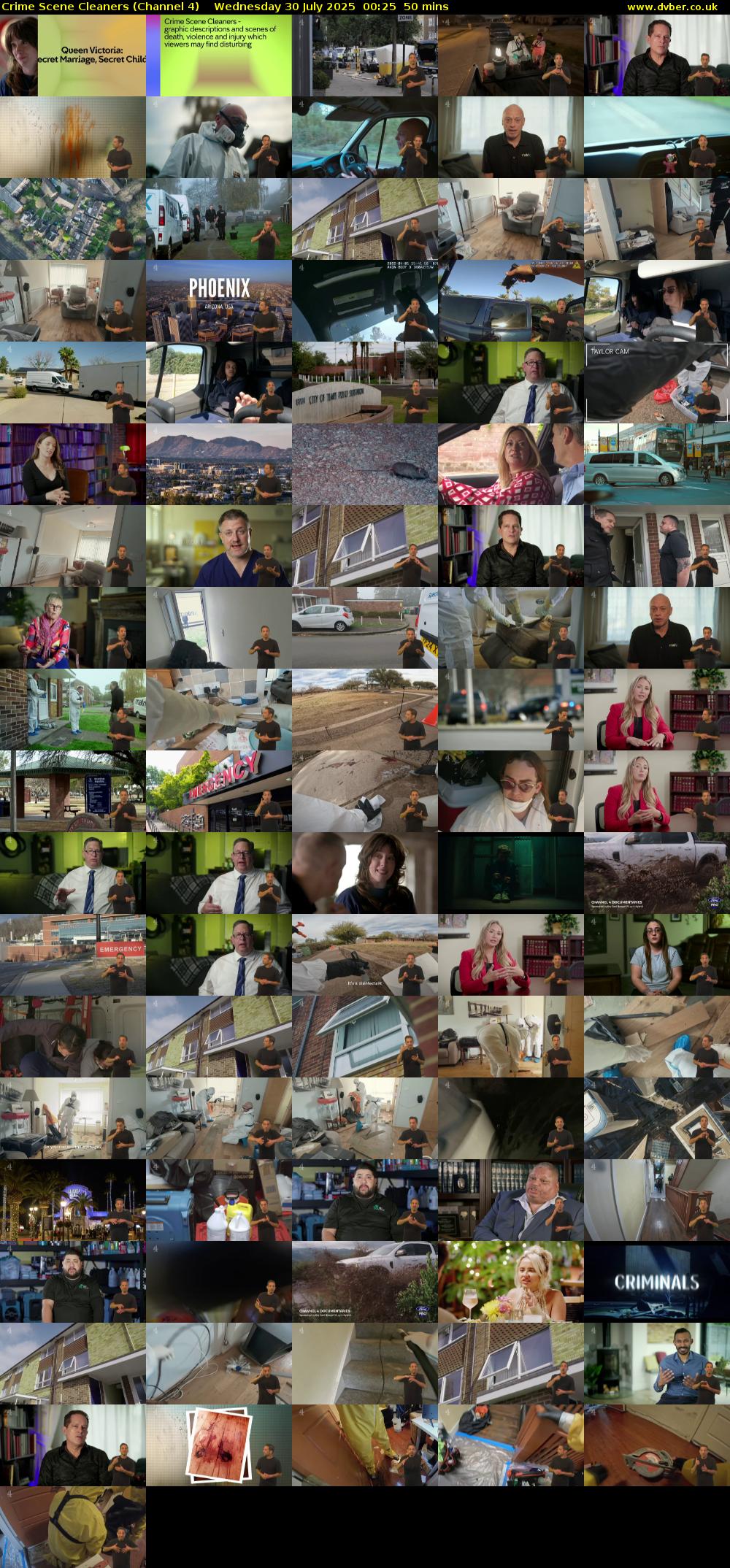 Crime Scene Cleaners (Channel 4) Wednesday 30 July 2025 00:25 - 01:15