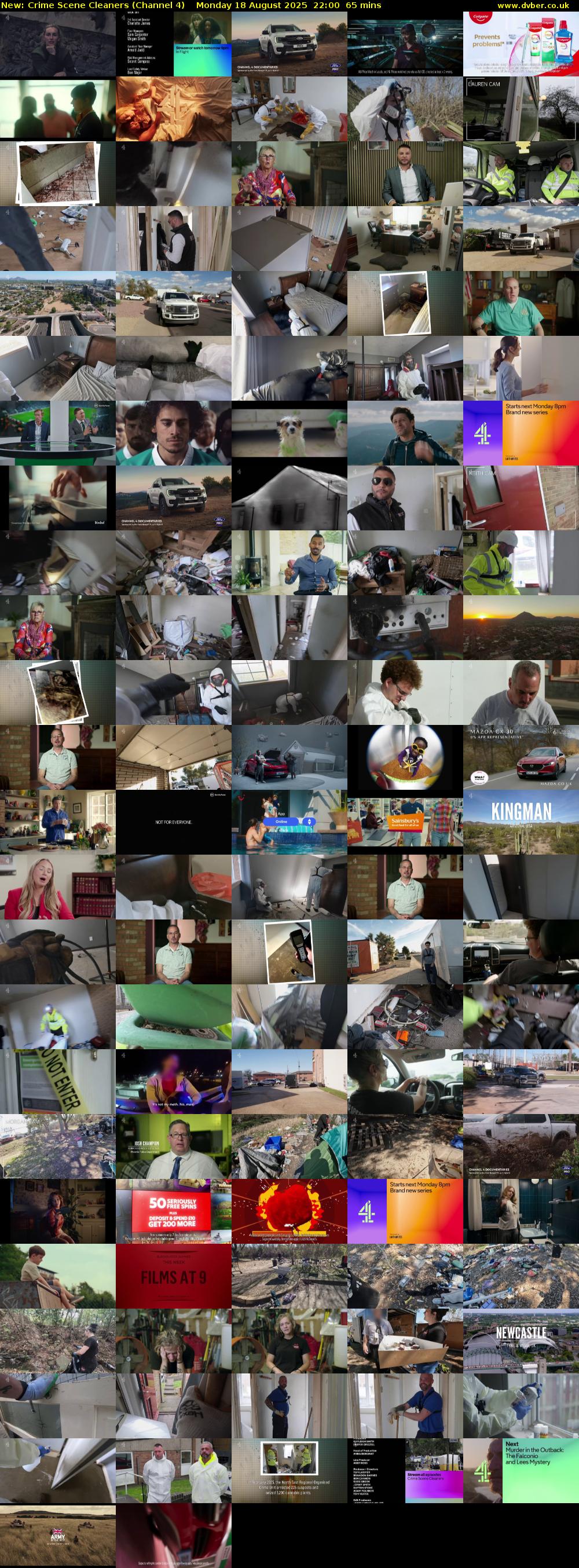 Crime Scene Cleaners (Channel 4) Monday 18 August 2025 22:00 - 23:05