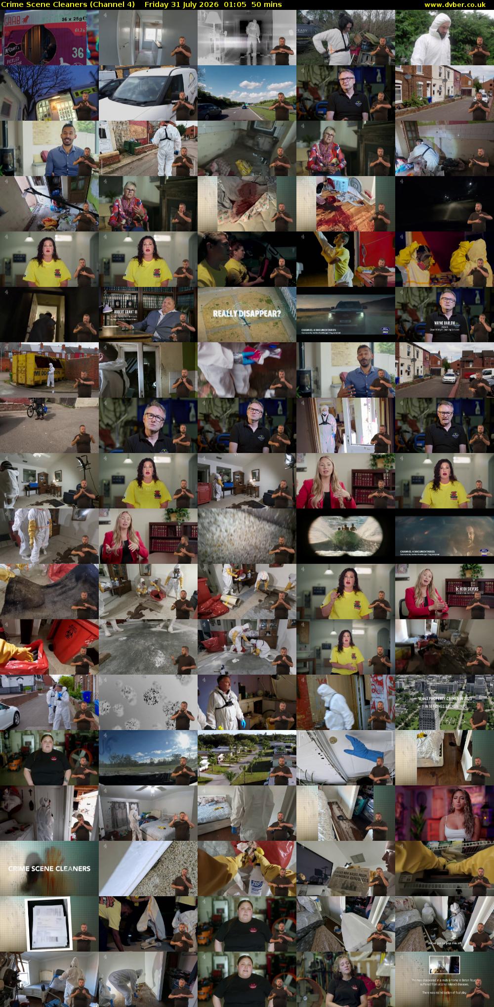 Crime Scene Cleaners (Channel 4) Friday 31 July 2026 01:05 - 01:55