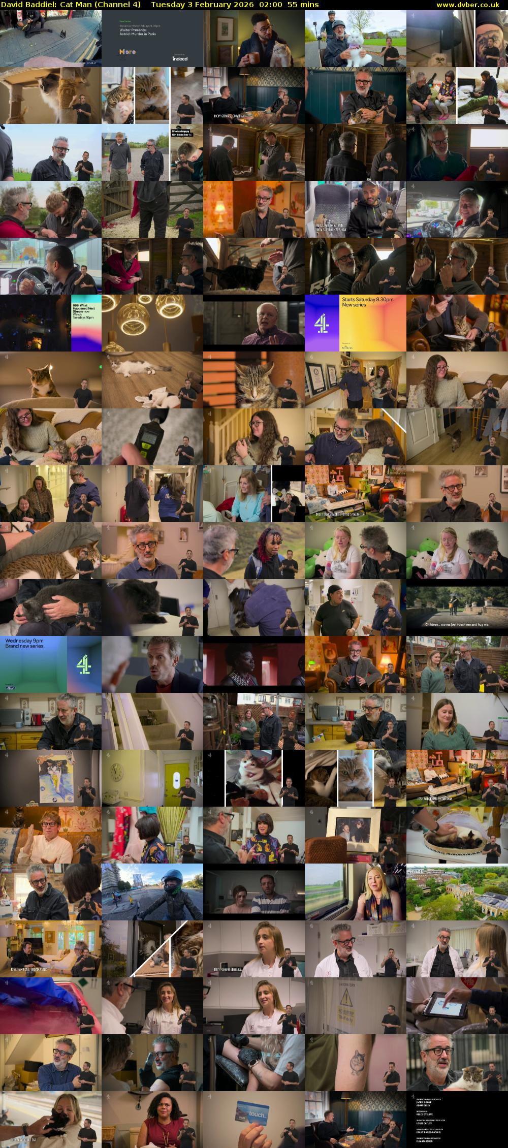 David Baddiel: Cat Man (Channel 4) Tuesday 3 February 2026 02:00 - 02:55