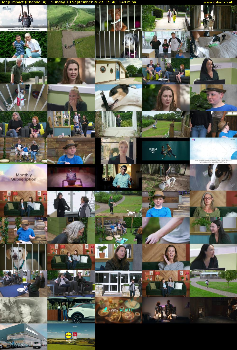 Deep Impact (Channel 4) Sunday 18 September 2022 15:40 - 18:00