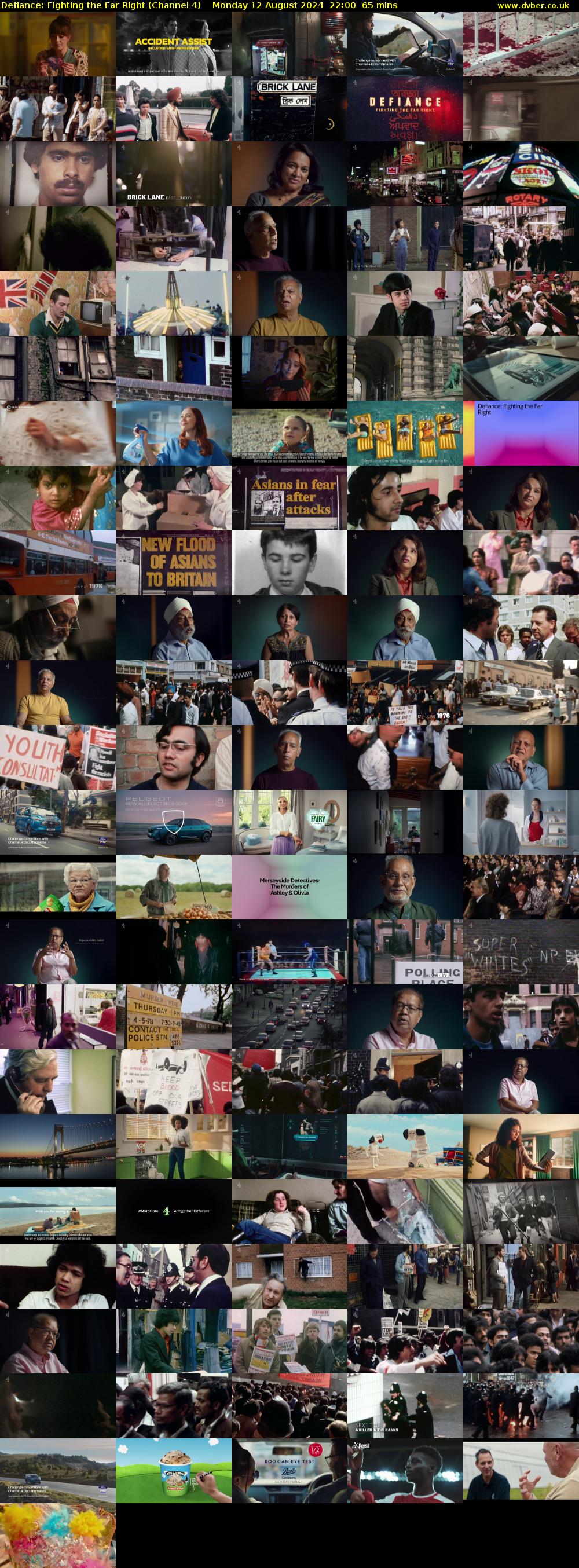 Defiance: Fighting the Far Right (Channel 4) Monday 12 August 2024 22:00 - 23:05