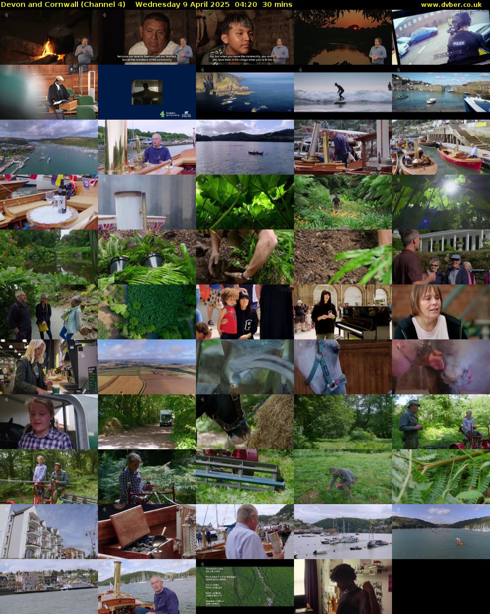 Devon and Cornwall (Channel 4) Wednesday 9 April 2025 04:20 - 04:50