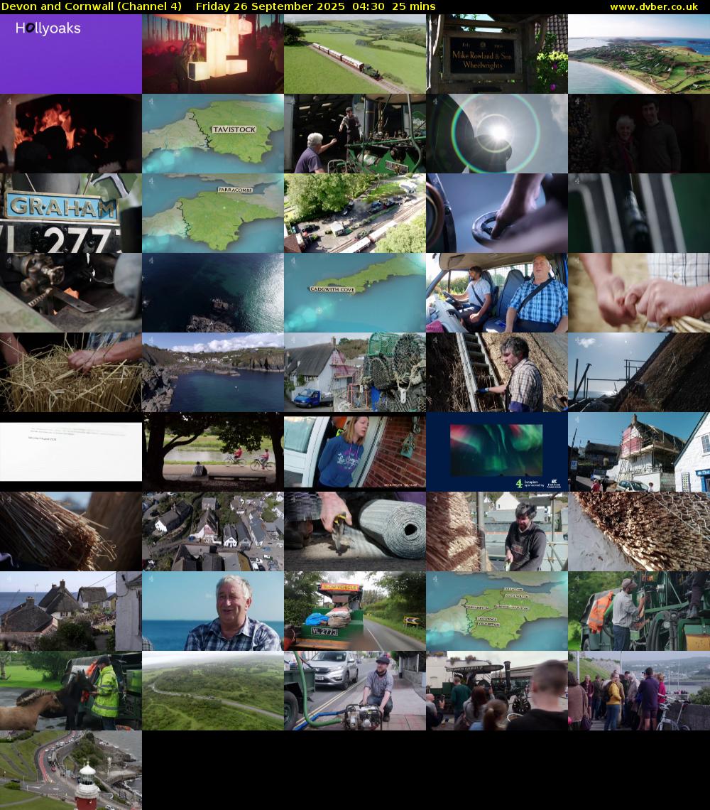 Devon and Cornwall (Channel 4) Friday 26 September 2025 04:30 - 04:55