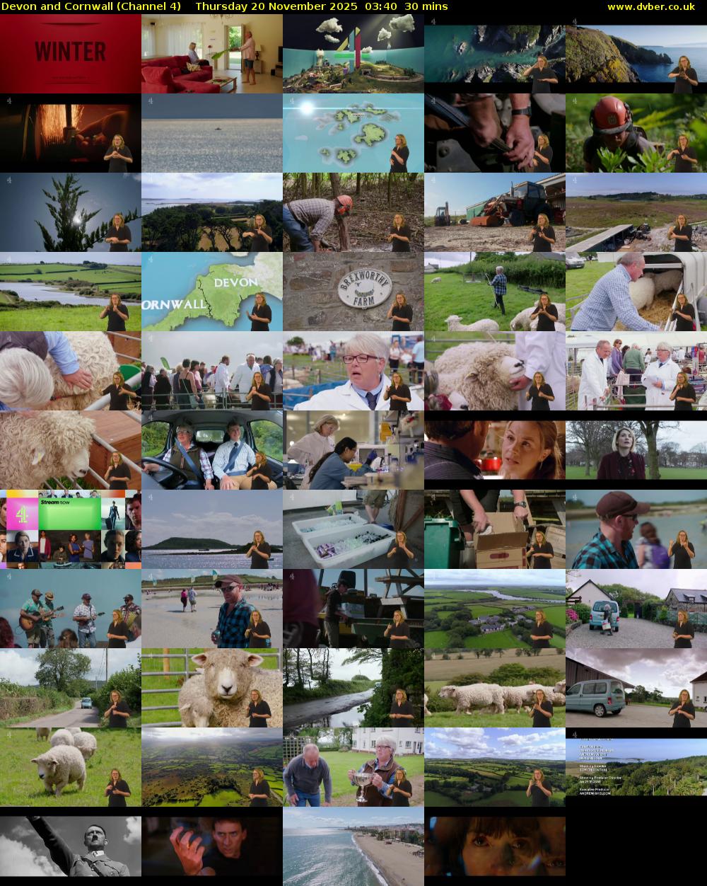 Devon and Cornwall (Channel 4) Thursday 20 November 2025 03:40 - 04:10