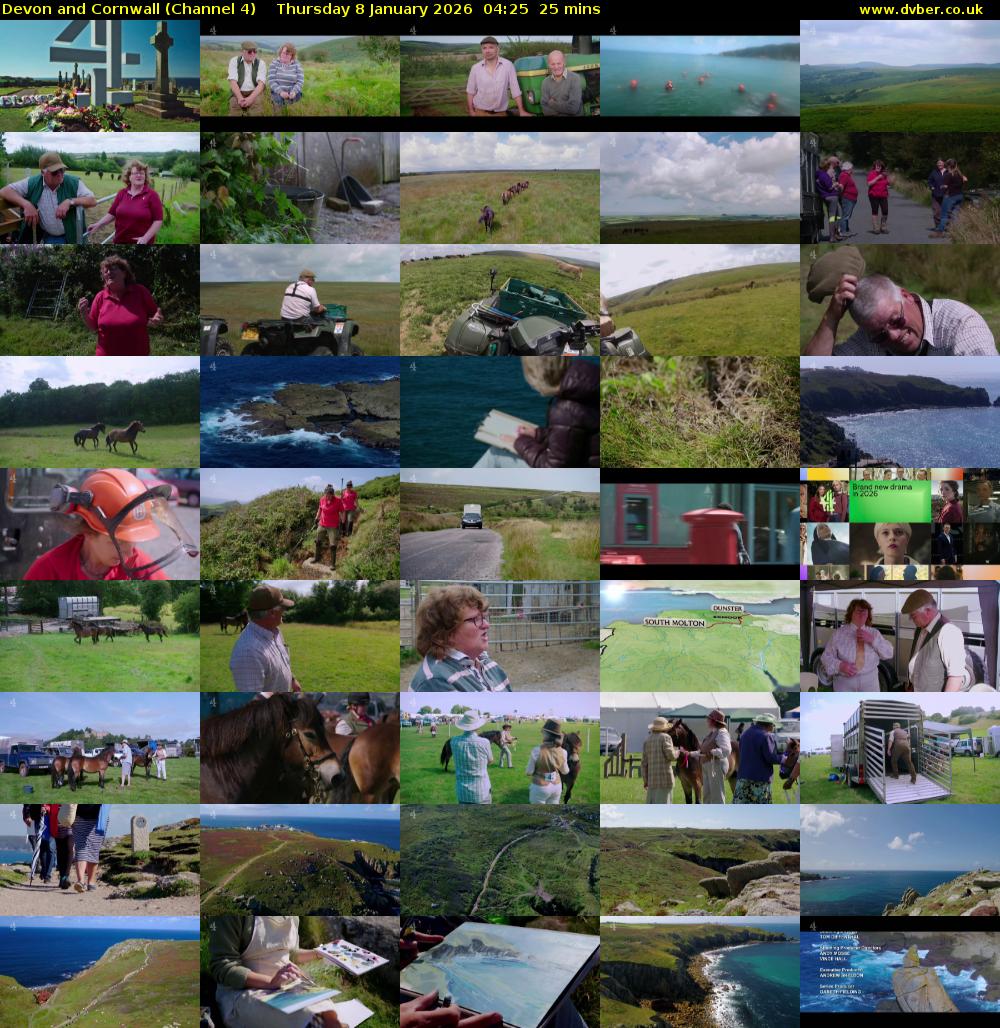 Devon and Cornwall (Channel 4) Thursday 8 January 2026 04:25 - 04:50