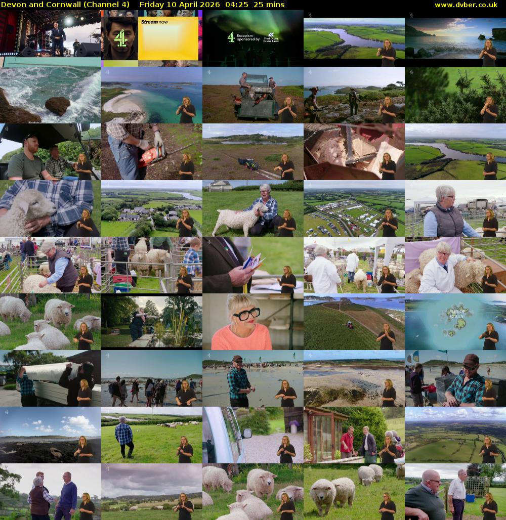 Devon and Cornwall (Channel 4) Friday 10 April 2026 04:25 - 04:50