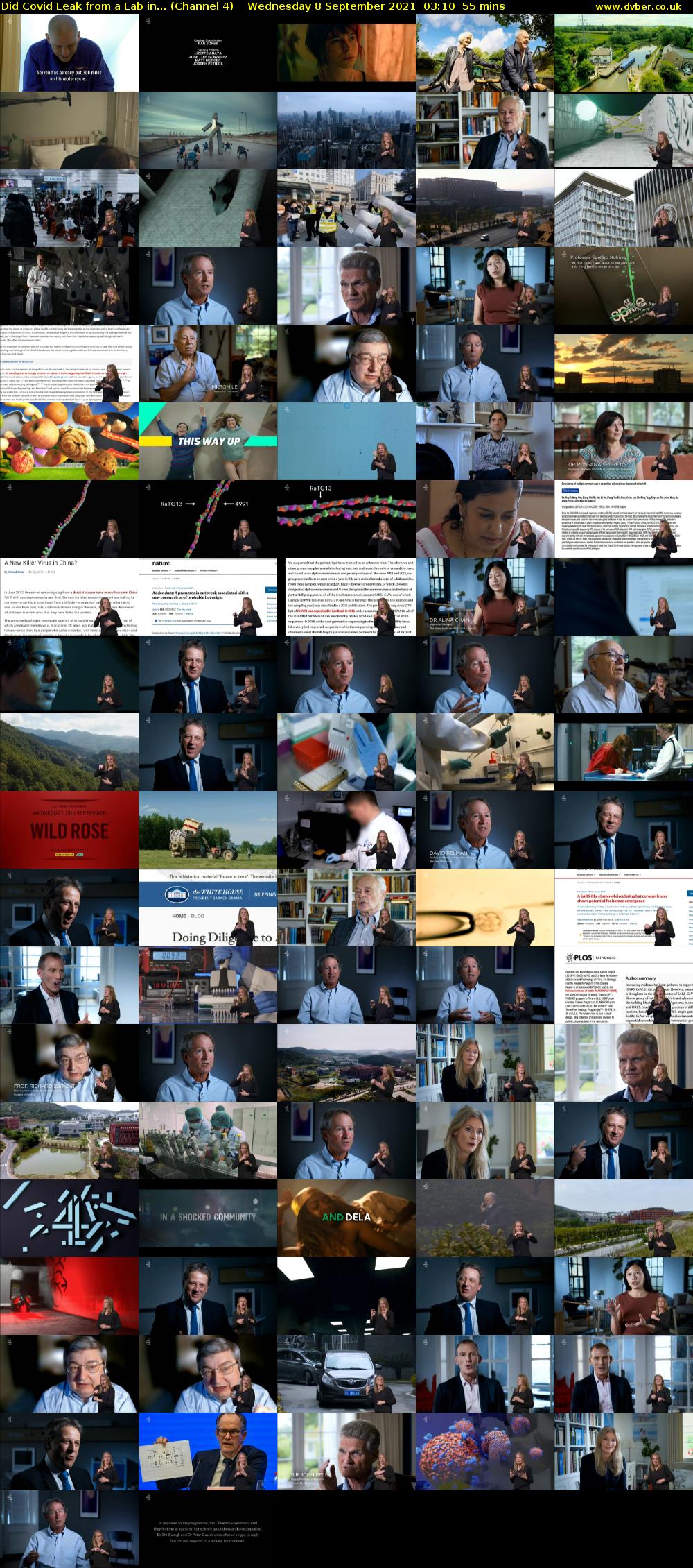 Did Covid Leak from a Lab in... (Channel 4) Wednesday 8 September 2021 03:10 - 04:05