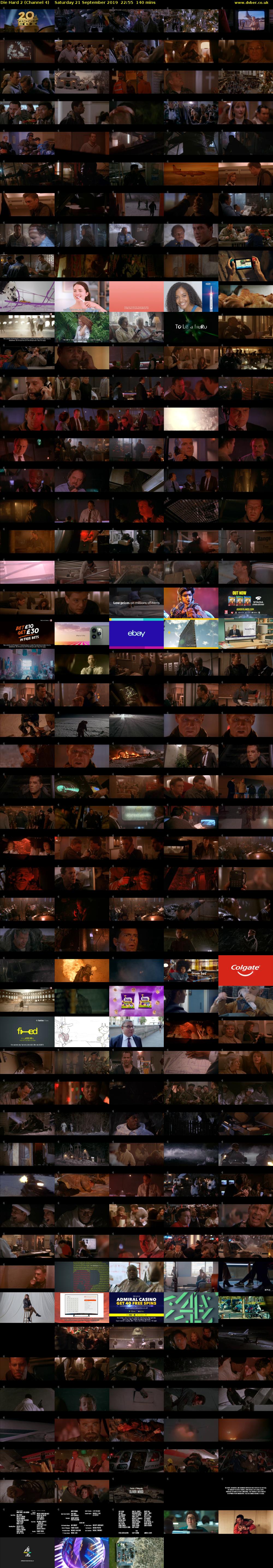 Die Hard 2 (Channel 4) Saturday 21 September 2019 22:55 - 01:15