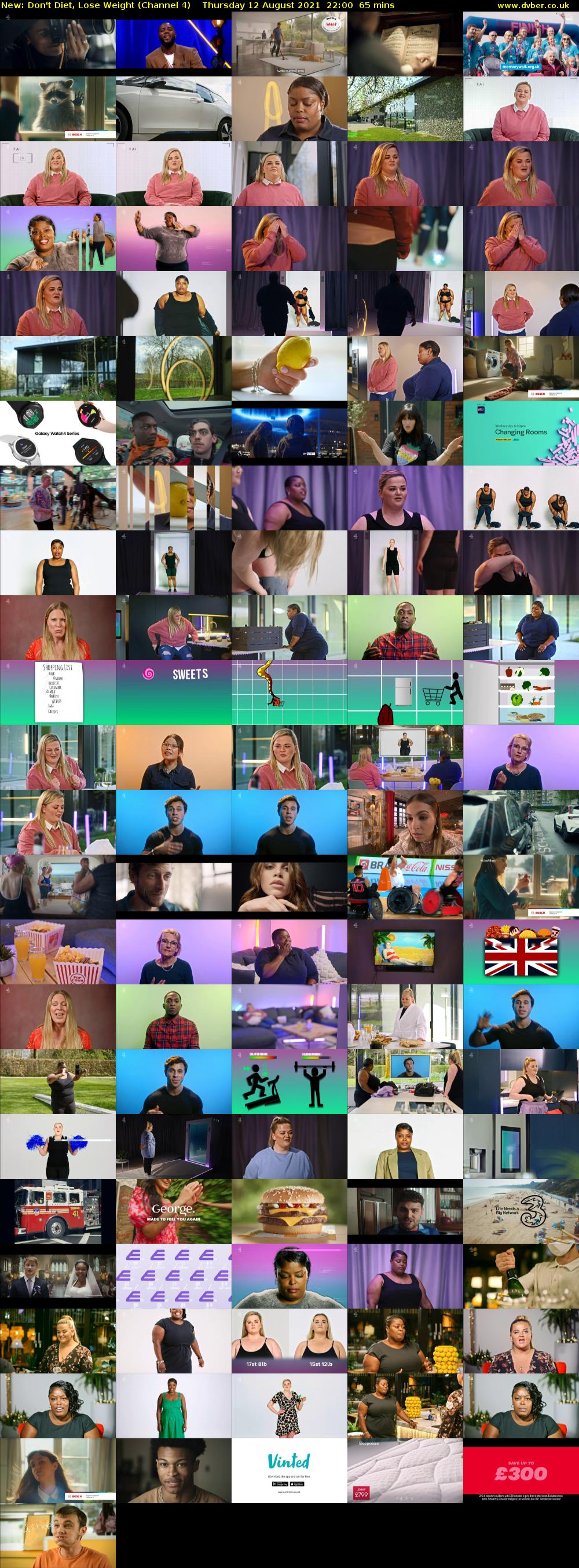 Don't Diet, Lose Weight (Channel 4) Thursday 12 August 2021 22:00 - 23:05