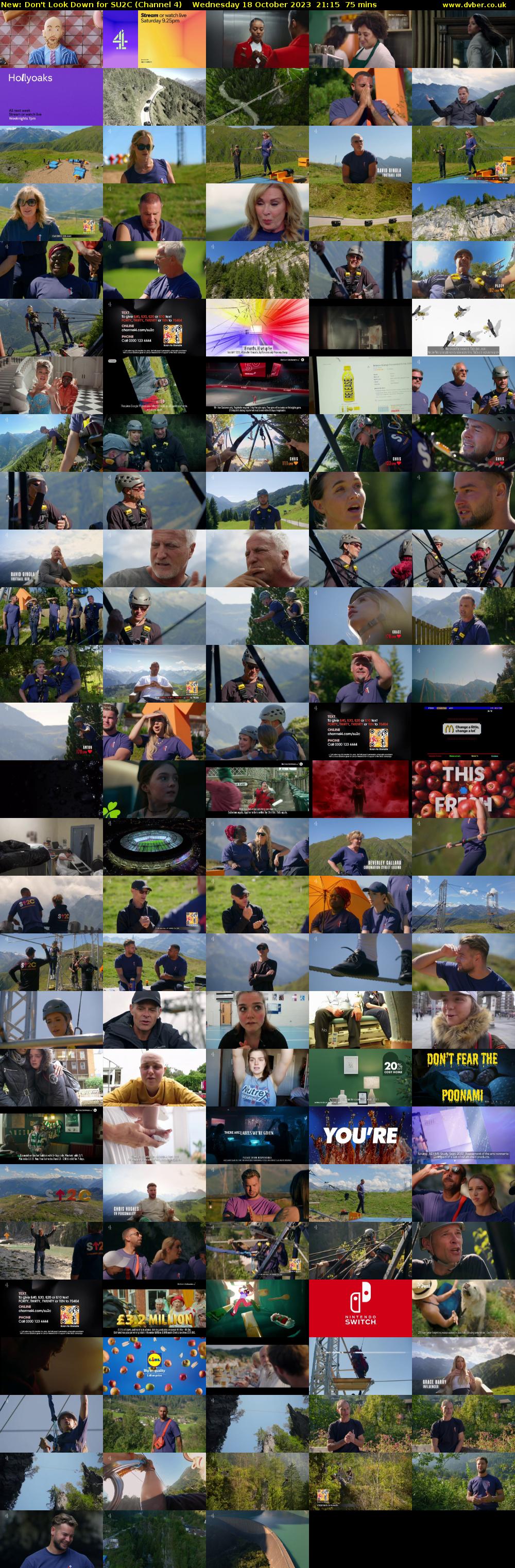 Don't Look Down for SU2C (Channel 4) Wednesday 18 October 2023 21:15 - 22:30