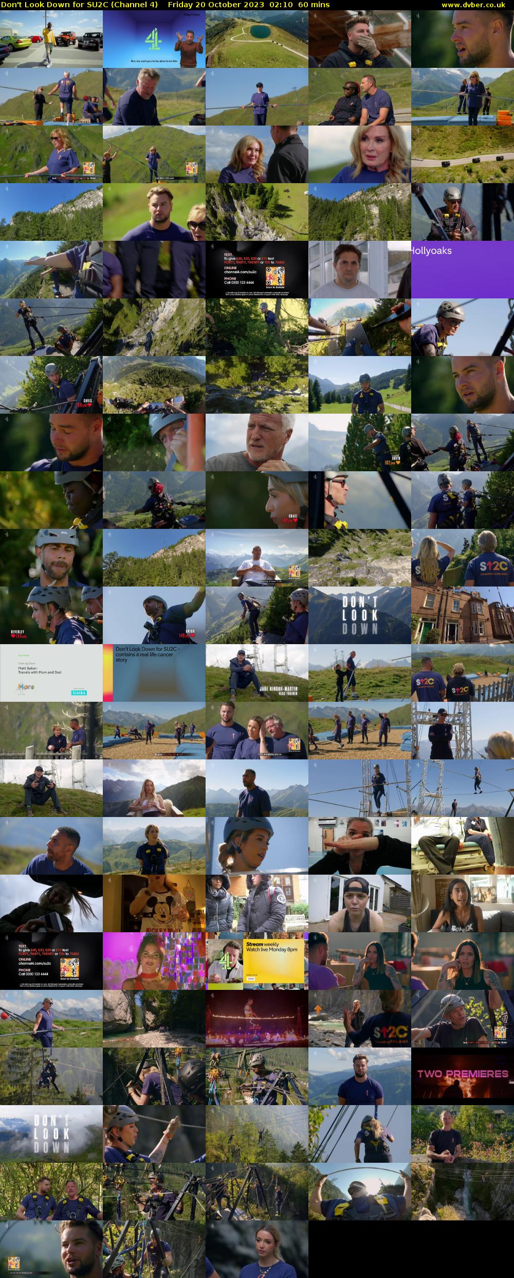Don't Look Down for SU2C (Channel 4) Friday 20 October 2023 02:10 - 03:10