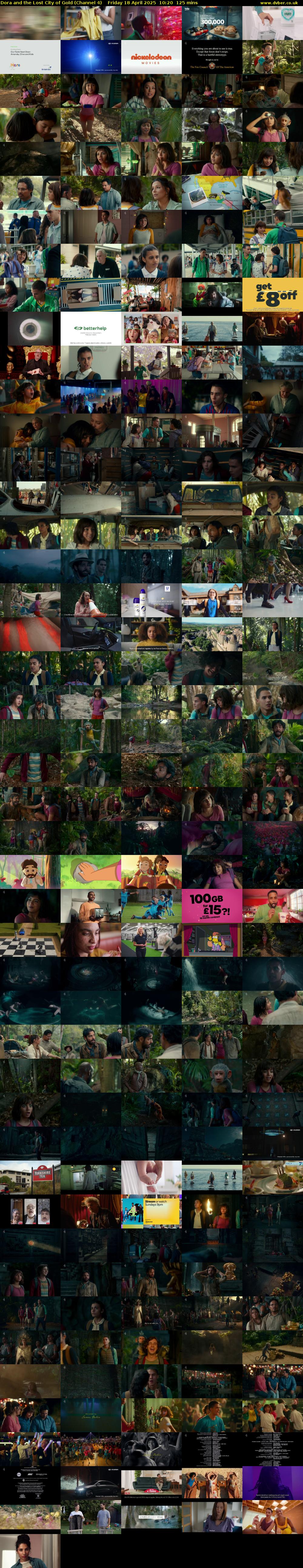 Dora and the Lost City of Gold (Channel 4) Friday 18 April 2025 10:20 - 12:25