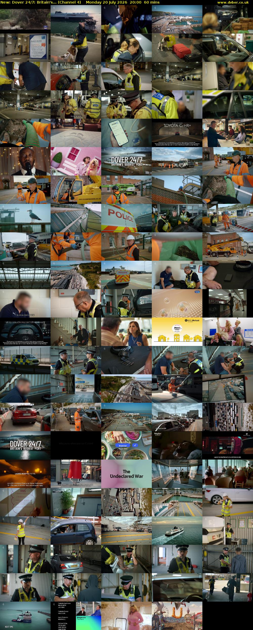 Dover 24/7: Britain's... (Channel 4) Monday 20 July 2026 20:00 - 21:00