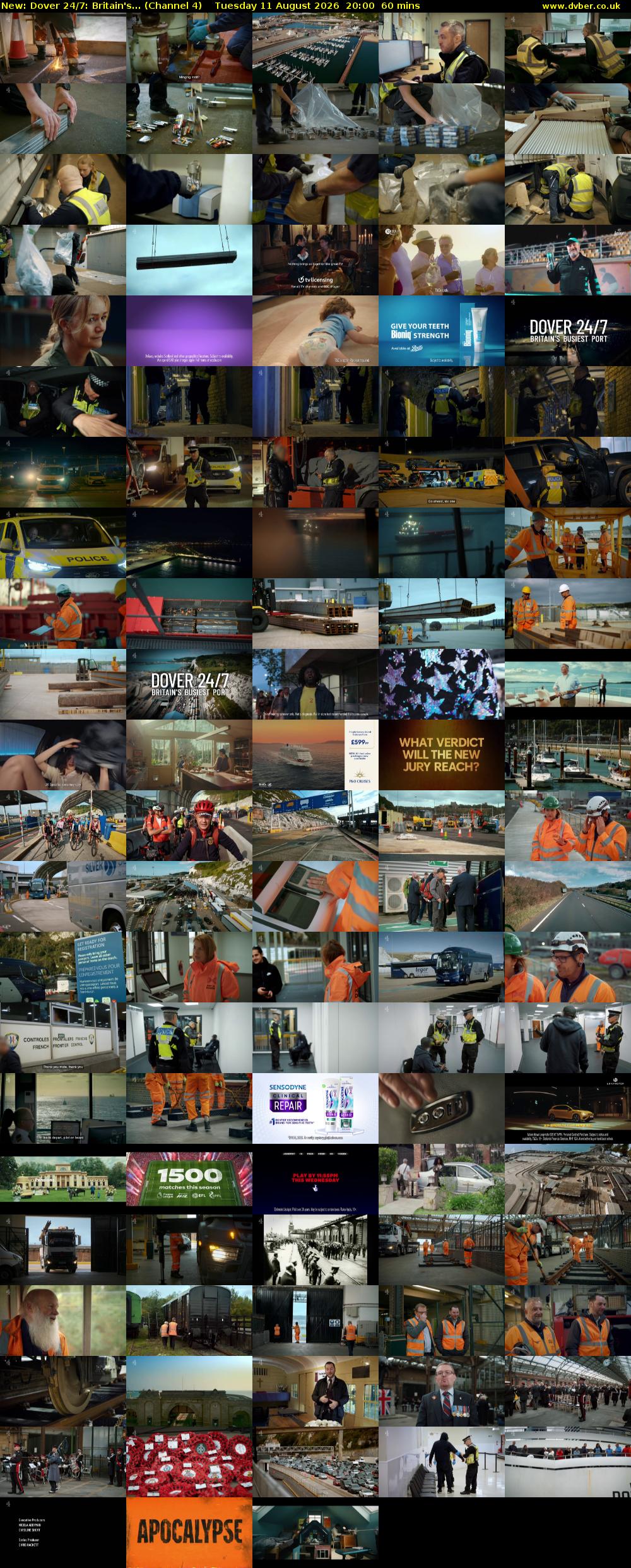 Dover 24/7: Britain's... (Channel 4) Tuesday 11 August 2026 20:00 - 21:00