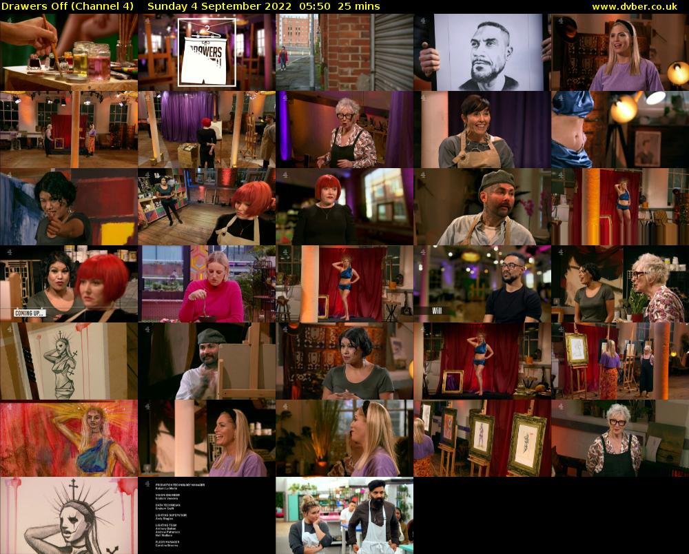 Drawers Off (Channel 4) Sunday 4 September 2022 05:50 - 06:15