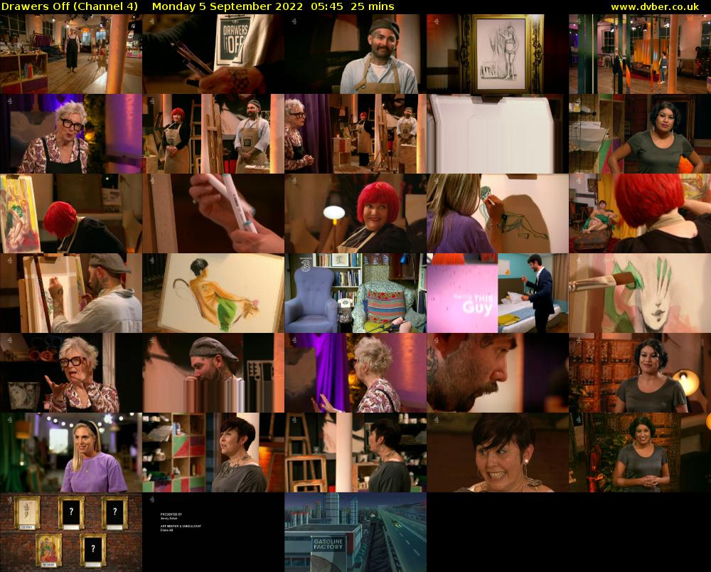 Drawers Off (Channel 4) Monday 5 September 2022 05:45 - 06:10