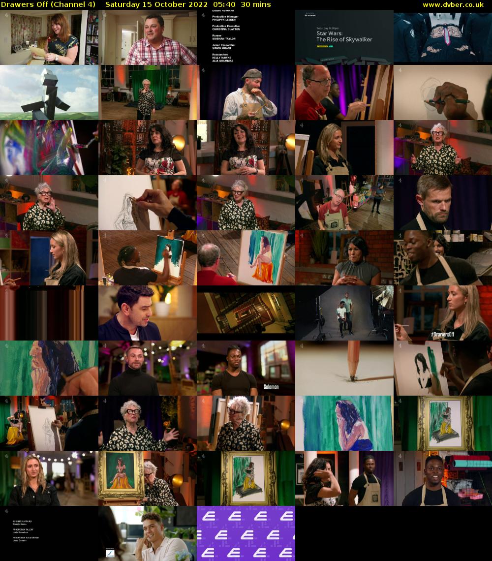 Drawers Off (Channel 4) Saturday 15 October 2022 05:40 - 06:10