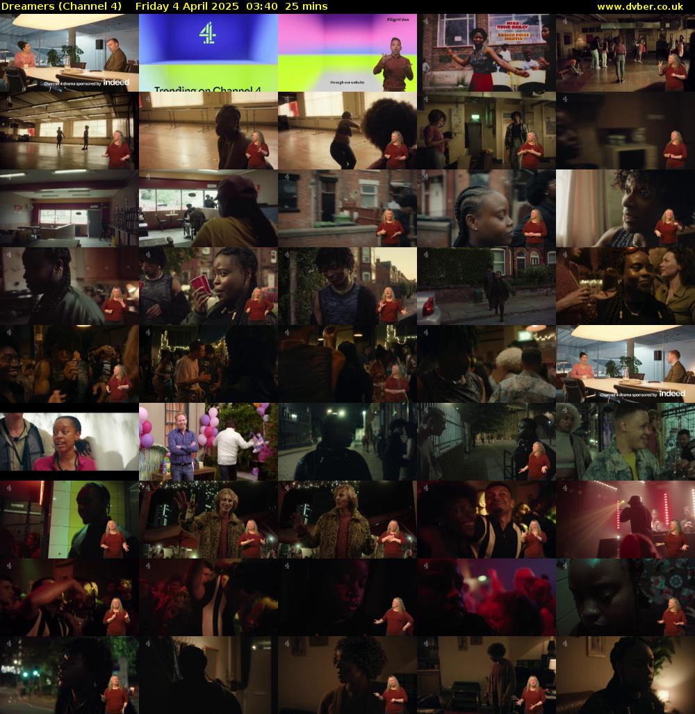 Dreamers (Channel 4) Friday 4 April 2025 03:40 - 04:05