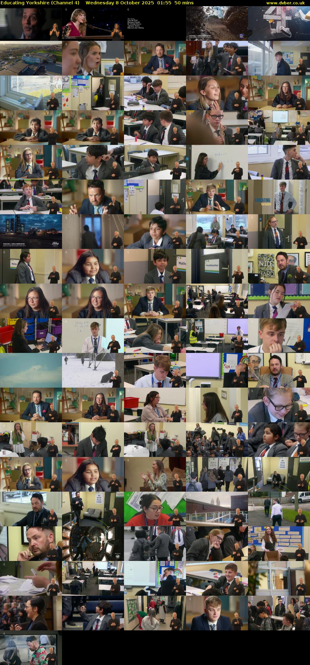 Educating Yorkshire (Channel 4) Wednesday 8 October 2025 01:55 - 02:45