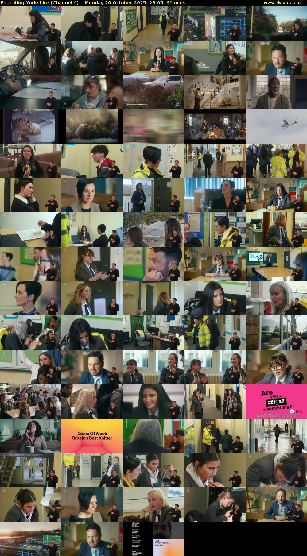 Educating Yorkshire (Channel 4) Monday 20 October 2025 23:05 - 00:05