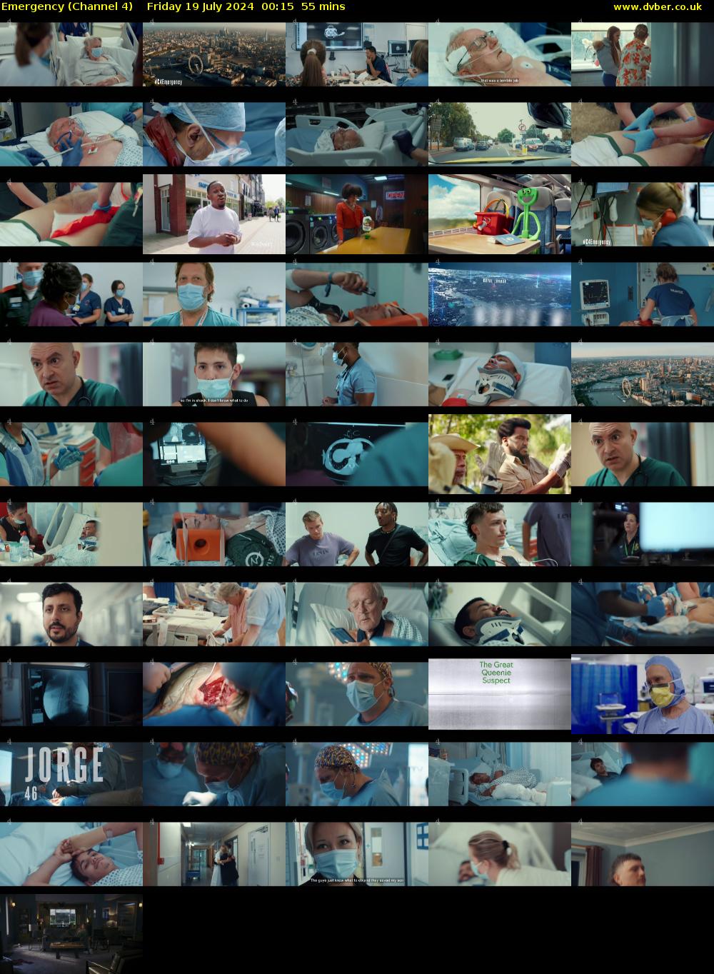 Emergency (Channel 4) Friday 19 July 2024 00:15 - 01:10