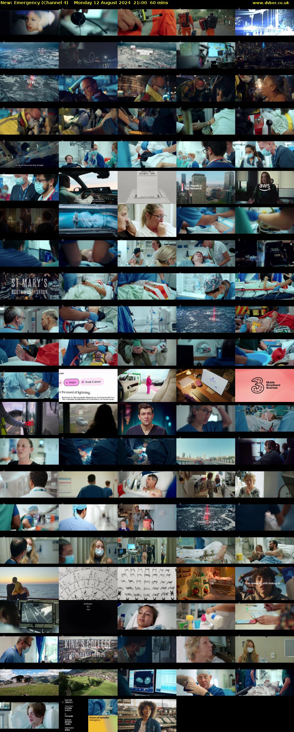 Emergency (Channel 4) Monday 12 August 2024 21:00 - 22:00