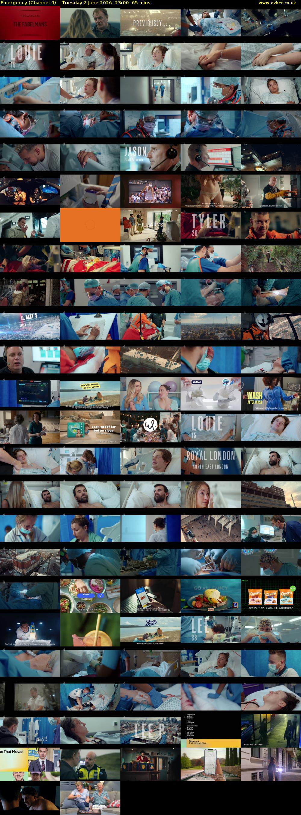 Emergency (Channel 4) Tuesday 2 June 2026 23:00 - 00:05