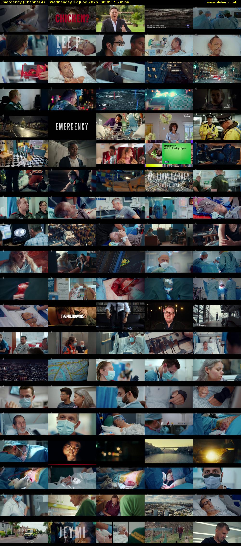 Emergency (Channel 4) Wednesday 17 June 2026 00:05 - 01:00