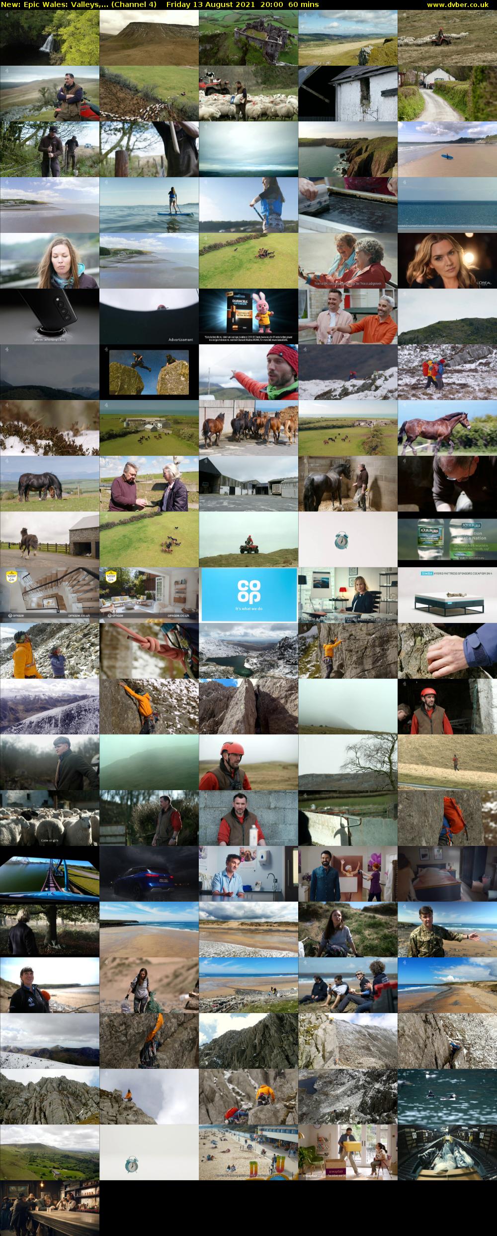 Epic Wales: Valleys,... (Channel 4) Friday 13 August 2021 20:00 - 21:00