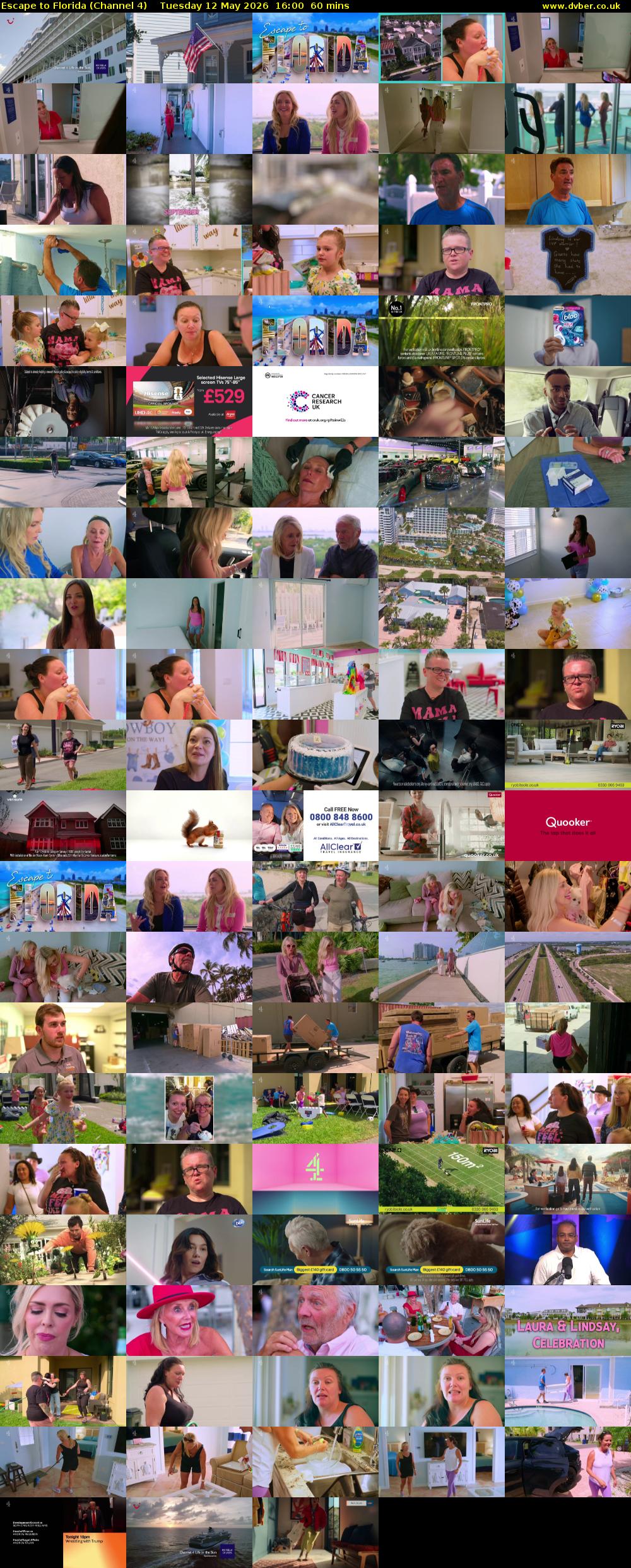 Escape to Florida (Channel 4) Tuesday 12 May 2026 16:00 - 17:00