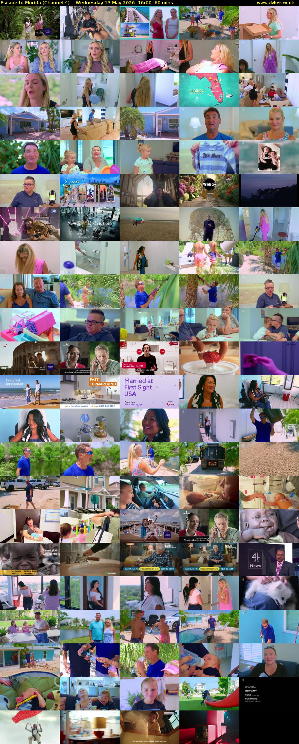 Escape to Florida (Channel 4) Wednesday 13 May 2026 16:00 - 17:00