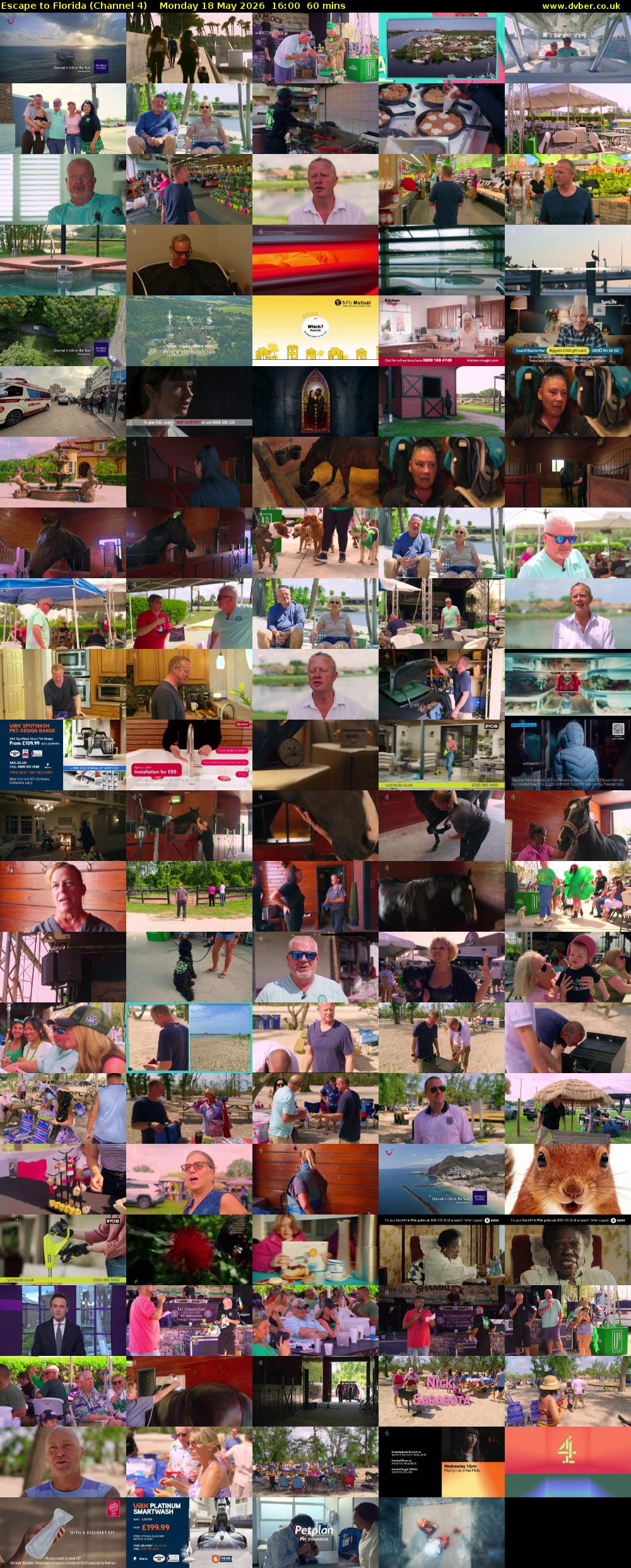 Escape to Florida (Channel 4) Monday 18 May 2026 16:00 - 17:00