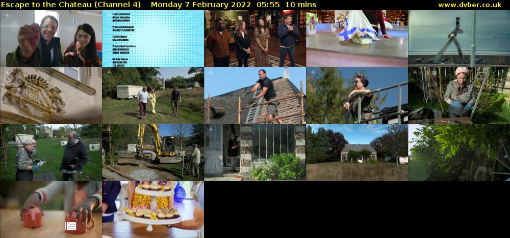 Escape to the Chateau (Channel 4) Monday 7 February 2022 05:55 - 06:05