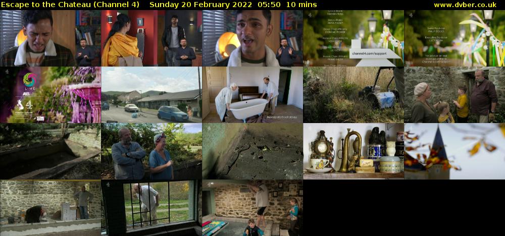 Escape to the Chateau (Channel 4) Sunday 20 February 2022 05:50 - 06:00